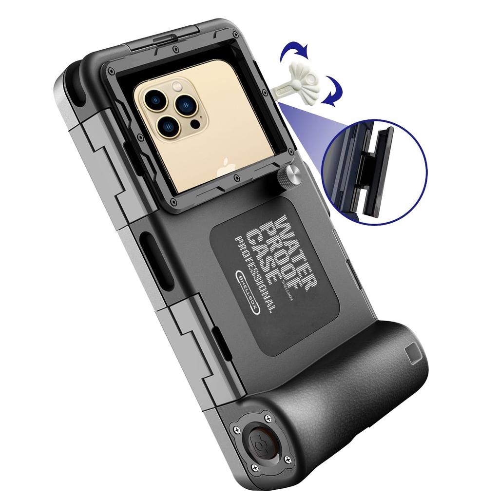 Diving Case for Waterproof Case for Underwater Photography and IPX8 Standard Waterproof To Depths of Suitable for Summer Hot and with Exhaust Function