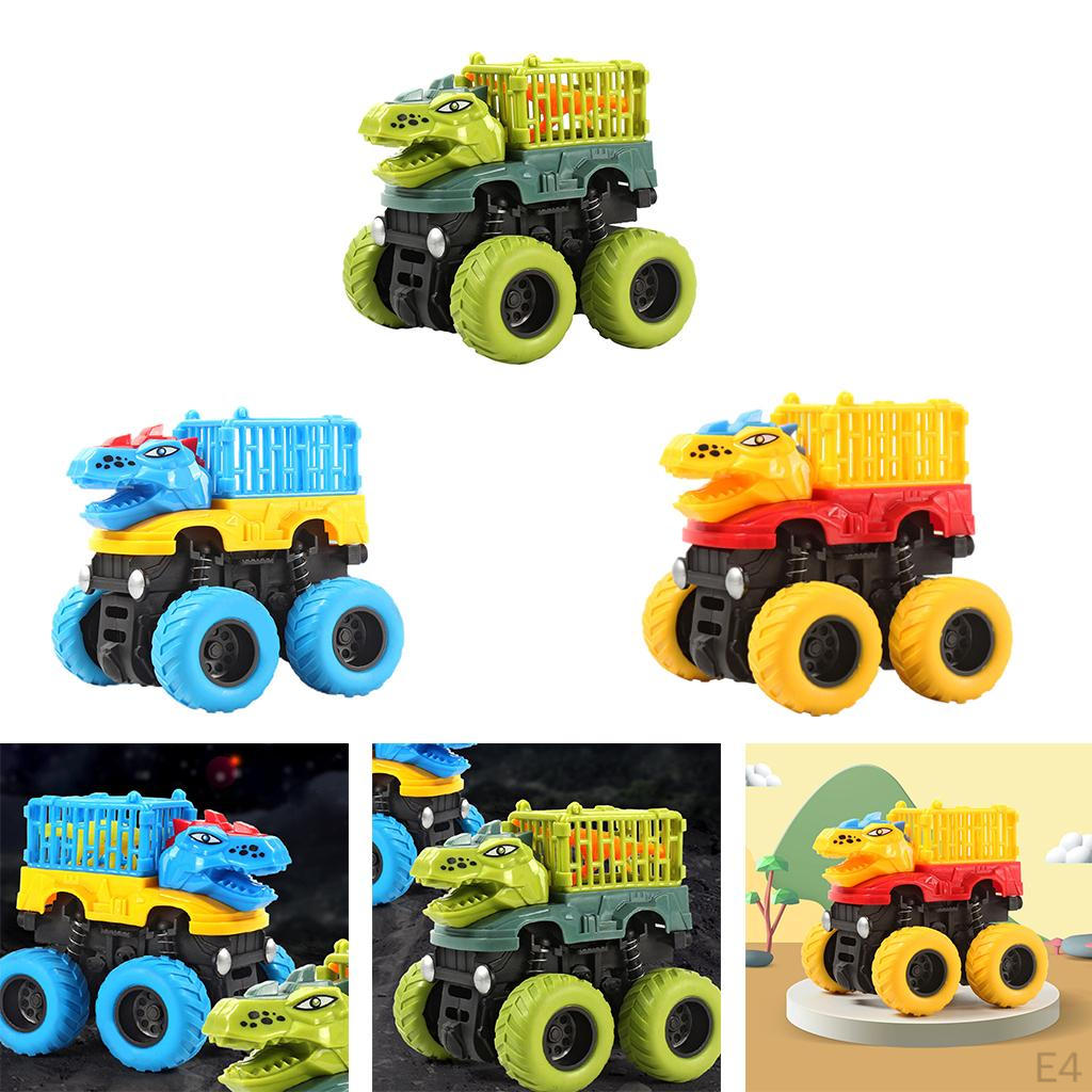 Baby Dinosaur Truck Carrier, Early Educational Toys Vehicles Toy Cars Playset for Unisex