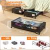 Under Bed Storage with Wheels Under Bed Storage Containers with Dividers Clear Lids 65L Under The Bed Storage Organizer Bins