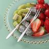 10 Pcs Stainless Steel Two-tine Fork Fruit Fork Set Tableware Multiple Use Snack Cake Dessert Forks Cafeteria Home Flatware