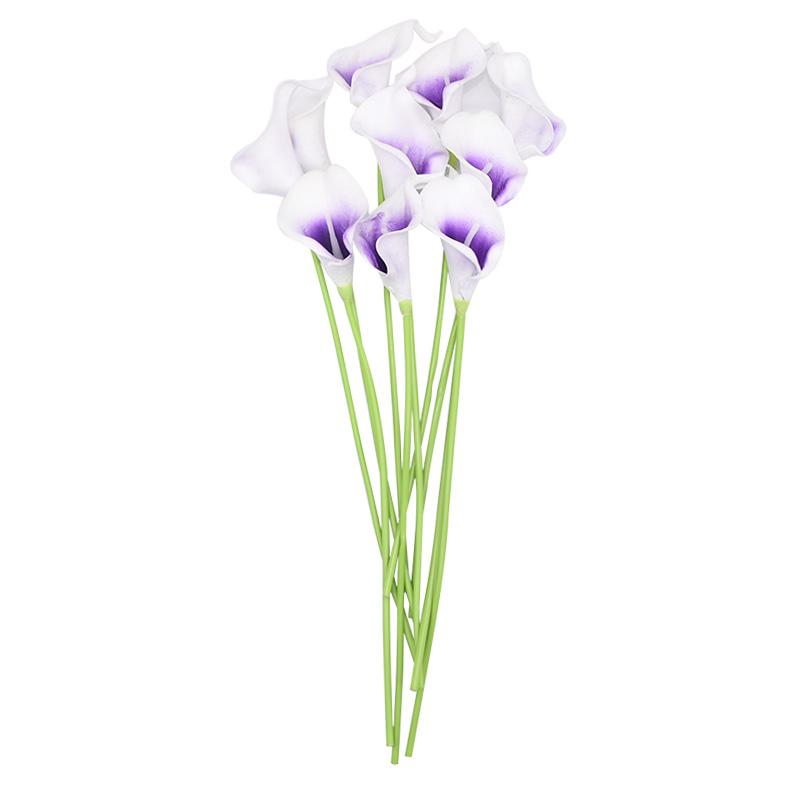 

37cm Calla Lily Bridal Wedding Bouquet Latex Real Touch Flower Bouquets Artificial Flower Decoration for Home Table Garden Decor 10Pcs