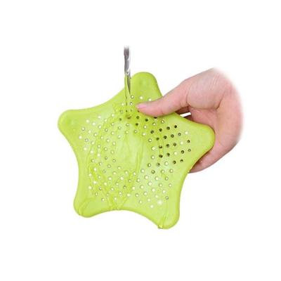 Star-shaped Plastic Sink Strainer with Suction Cup, 15.5 X 13 Cm, Random Color