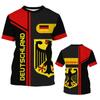 Germany National Flag Pattern Men's T Shirt Summer Breathable Material Quick Dry Tees Fashion Round Neck Oversized Short Sleeve