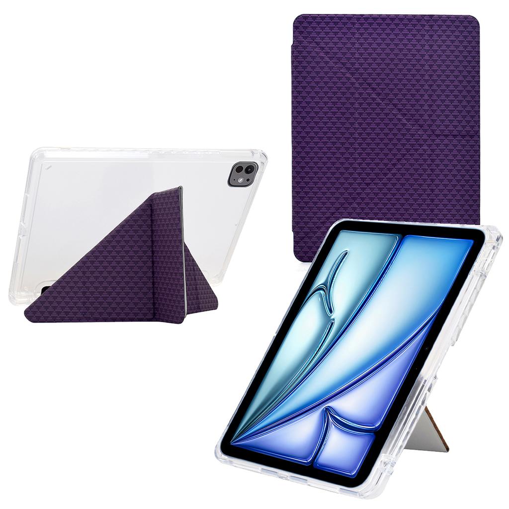 Tablet Case For iPad Air 11 (2025)/(2024)/Air (2022)/(2022)/Pro 11 (2022)/(2021)/(2020)/(2018),Pyramid-Patterned Leather+Acrylic Cover