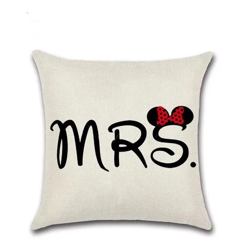 Couple Print Decorative Pillowcases Living Room Office Home Pillowcases Car Ornaments