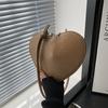 Fashion Casual Pu Heartshaped Crossbody Bag With Inner Zipper Pocket For Women