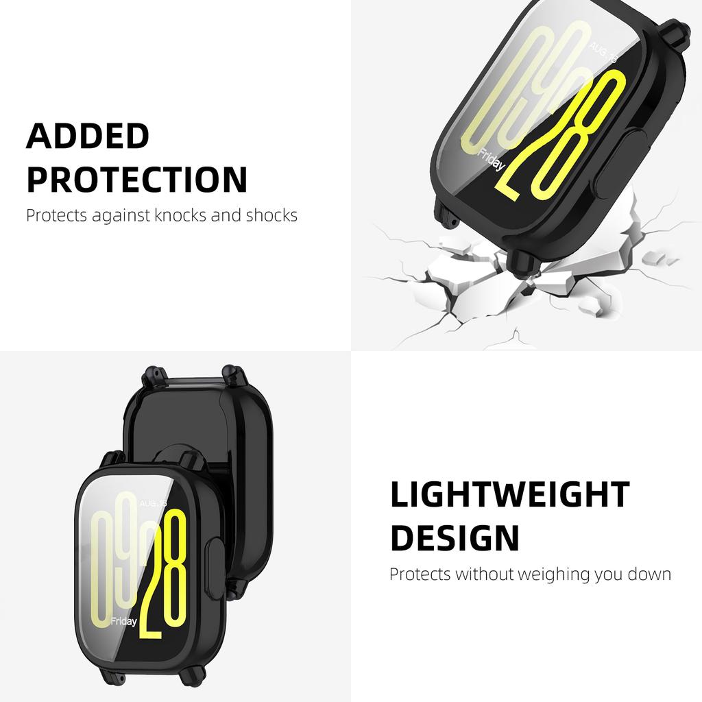 TPU Soft Protector Case For Redmi Watch 5 Lite All-Around Bumper Screen Cover Plated Shell For Redmi Watch 5 Active Accessories