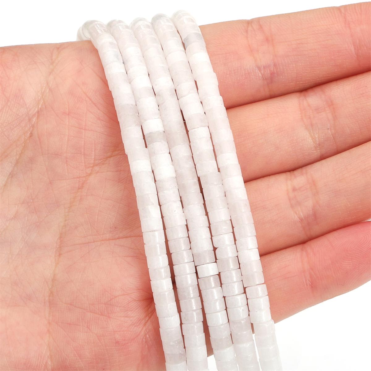 

2x4 мм бирюзовые агаты нефритовые бусины-разделители плоские круглые бусины из натурального камня аметист тигровый глаз бусины для изготовления ювелирных изделий DIY браслет ожерелье серьги White Agate