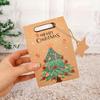 24PCS Eco-Friendly Christmas Candy Packaging Box Brown Kraft Paper Christmas Party Favor Bag 9.4X6X14cm