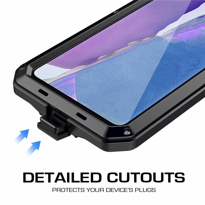 Luxury Shockproof Doom Armor Case for Samsung S23 S22 S21 S20 Ultra S10 S9 S8Plus S10E Heavy Duty Cove for Galaxy Note20 Note10 9 8