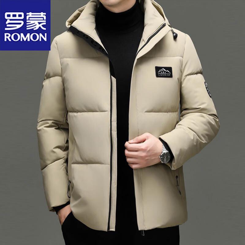 ROMON Men's Autumn/Winter Hooded Padded Jacket