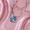 IF ME Beads Multilayer Necklace Butterfly Flower Choker Women Jewelry Accessories