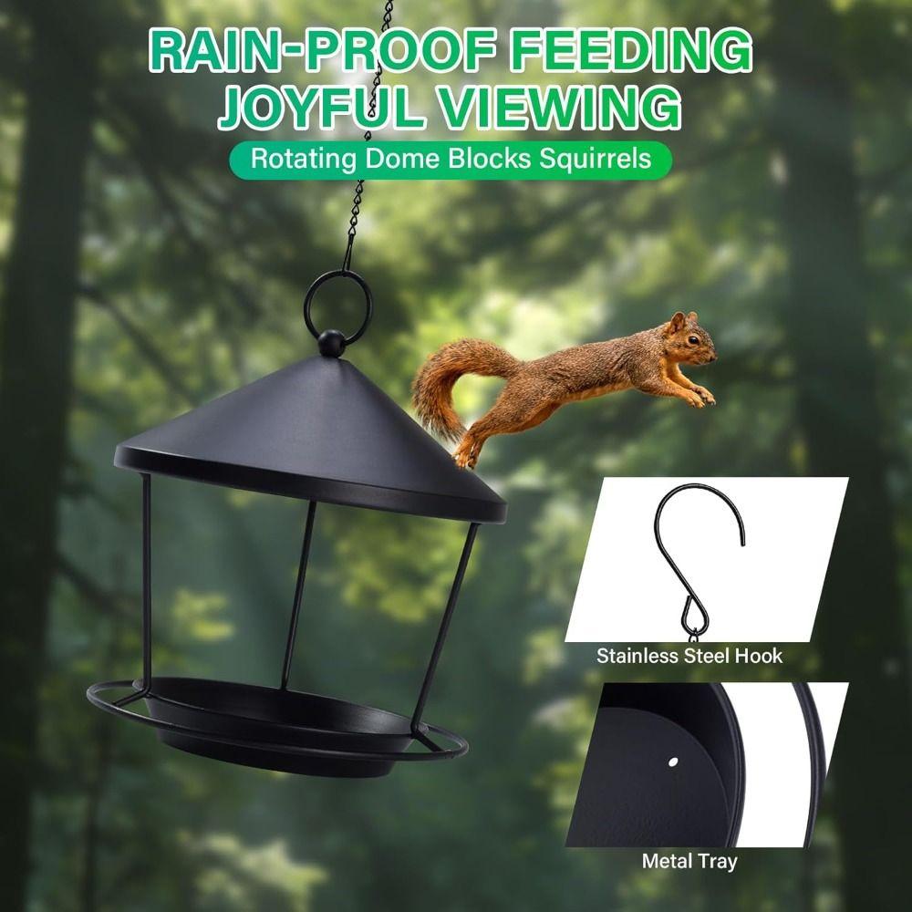 Rustproof Hanging Bird Feeder Iron Art Bird Water Bowl Water Dispenser Wild Bird Feeder  Yard