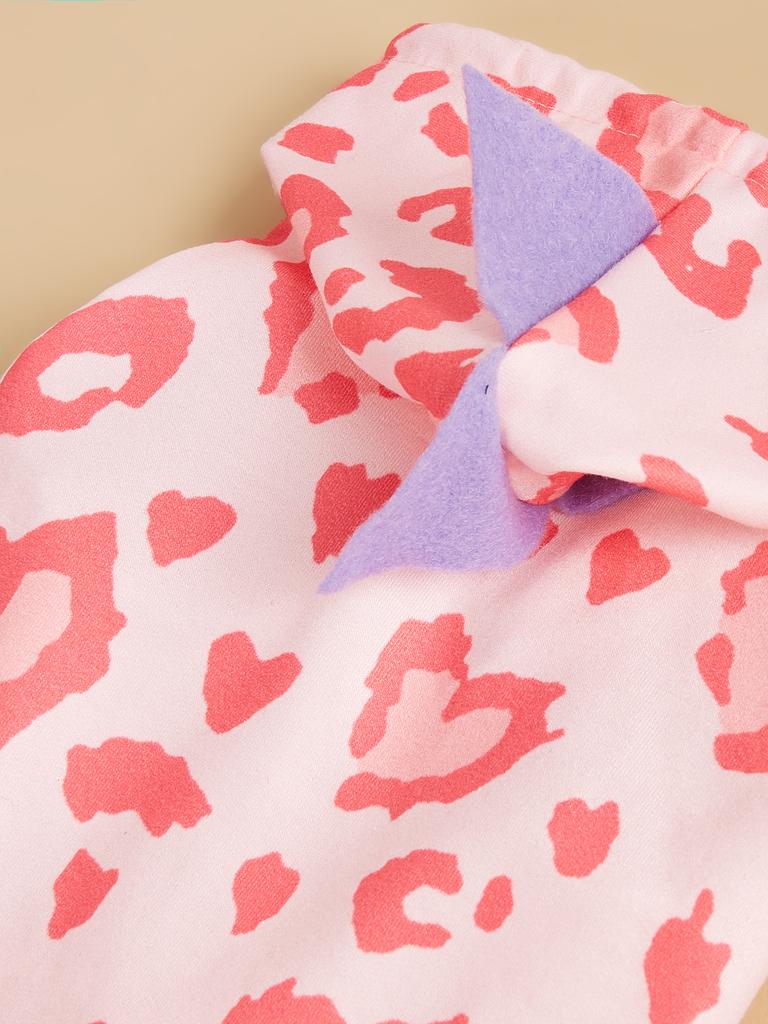 Cute Pink Pet Hoodie with Heart Print, 3D Purple Dinosaur Spikes On Hood, Trendy Sweatshirt Clothes for Small Dog Girl Cat Puppy