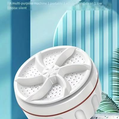 Mini Washing Machine USB Rotating Turbine Portable Washing Machine For Socks Underwear Wash Dishes For Travel Home Business Trip