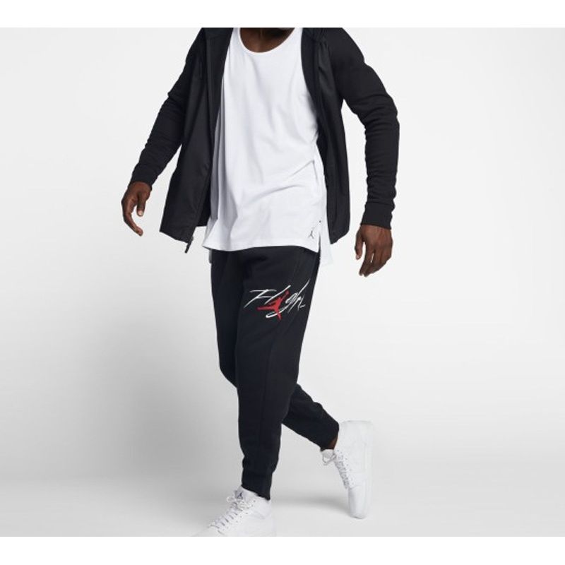 Jordan Air Print Knit Fleece Joggers Men Bottoms Black CQ7750-010