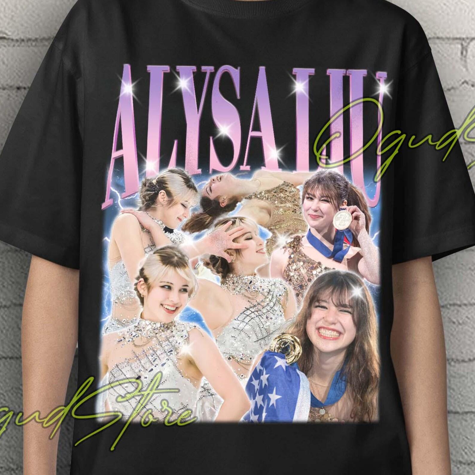Alysa Liu Ice Skating Collage T-Shirt, Retro Graphic Tee XL