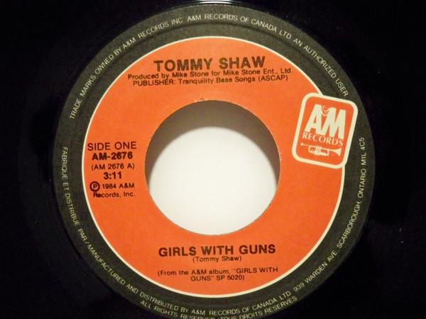 7inch Record TOMMY SHAW Girls With Guns AM2676 AM Records 1984 Canada Rock Used