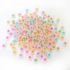 100/300/500pcs 4x7mm Colorful Luminous Round Heart Pattern Beads Mixed Plastic Shape Loose DIY Beads for Jewelry Making Bracelets Necklaces Key Chains