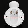 AC 250V 4A White E27 Lamp Base Socket 45 Degree Angle Oblique Screw Plastic Light Bulb Base Wall Lamp Holders Adapter Converter