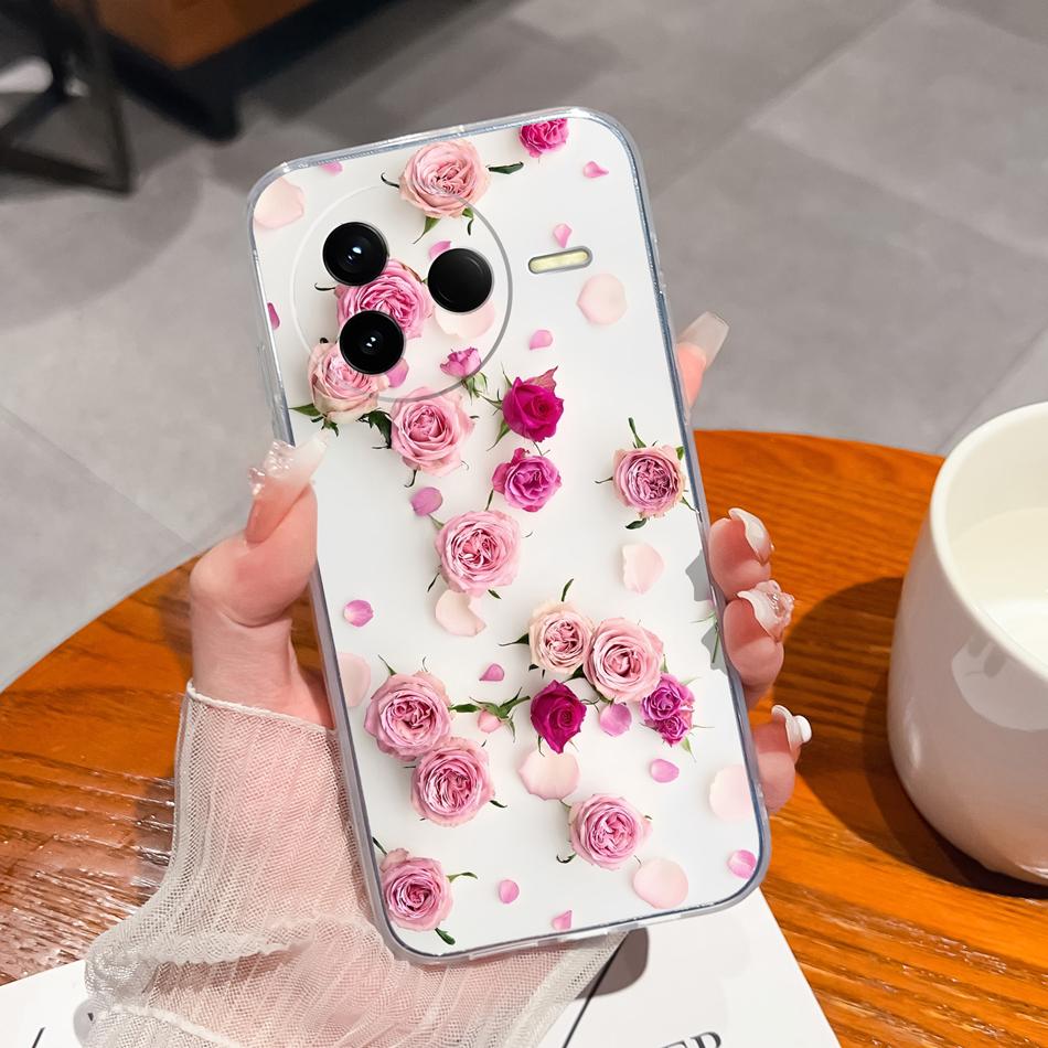 Case For POCO F7 Pro / F7 Ultra Summer Flower Transparent Funda For POCO F 7 Soft Untra Thin Phone Back Cover Shockproof Housing