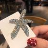 Korean-Style Starfish Pearl Hair Clip: Romantic Diamond Duckbill Side Hairpin for Girls