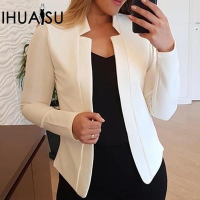 Spring and Autumn Solid Color Leisure Career Small Suit Jacket Top Cardigan Women's Wear