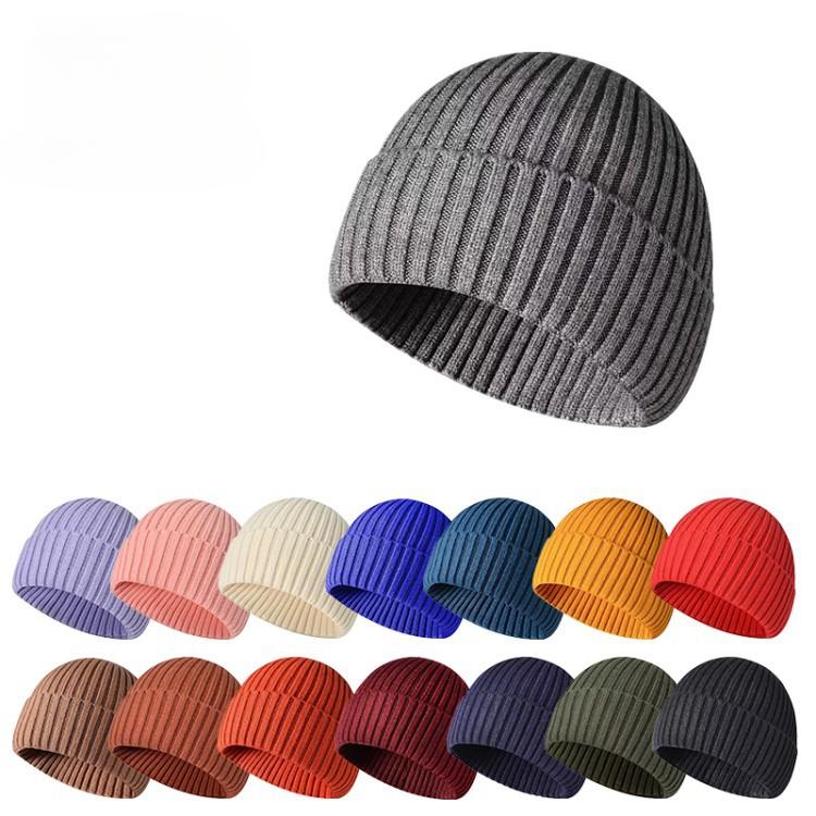 Thickened Knitted Hat Autumn and Winter Warm Wool Hat Outdoor Sports Cycling Hat Cold Hat