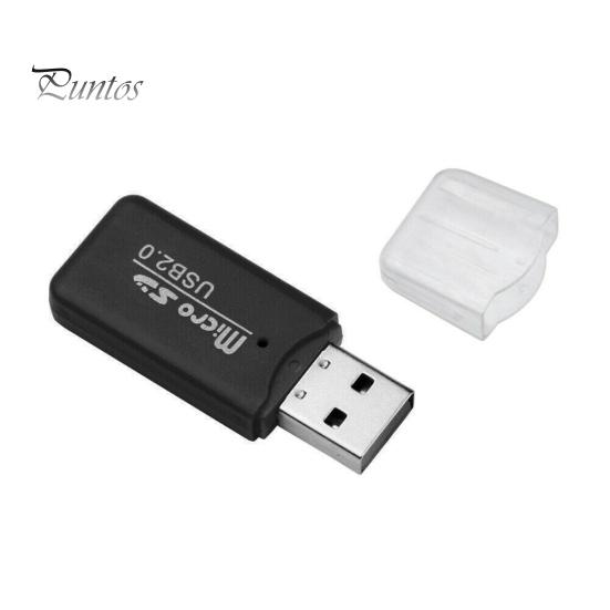 

Мини-портативный USB 2.0 TF Micro SD устройство чтения карт памяти для портативного компьютера чёрный