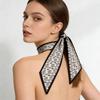 1Pc Silk Scarf Versatile Long Gift Ponytail Ribbon Temperament Bag Straps Soft Printed