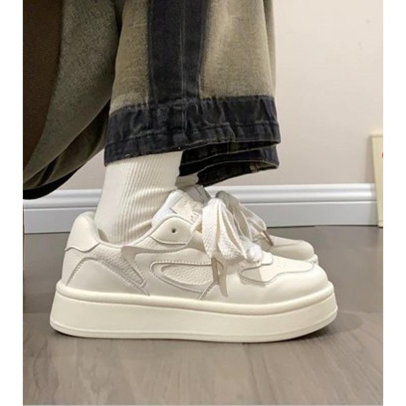 

Платформенные белые женские осенние новые универсальные туфли ins tide нишевые увеличивающие рост женские туфли повседневные студенческие кеды женские 35 белый