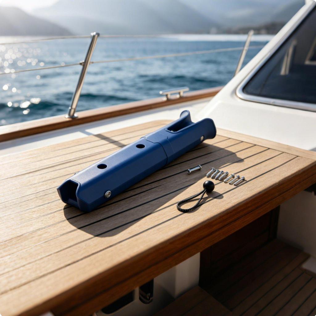 Single Tube Rod Holder Portable Fishing Pole Bracket Easy Installation Boat Rack for Boaters,