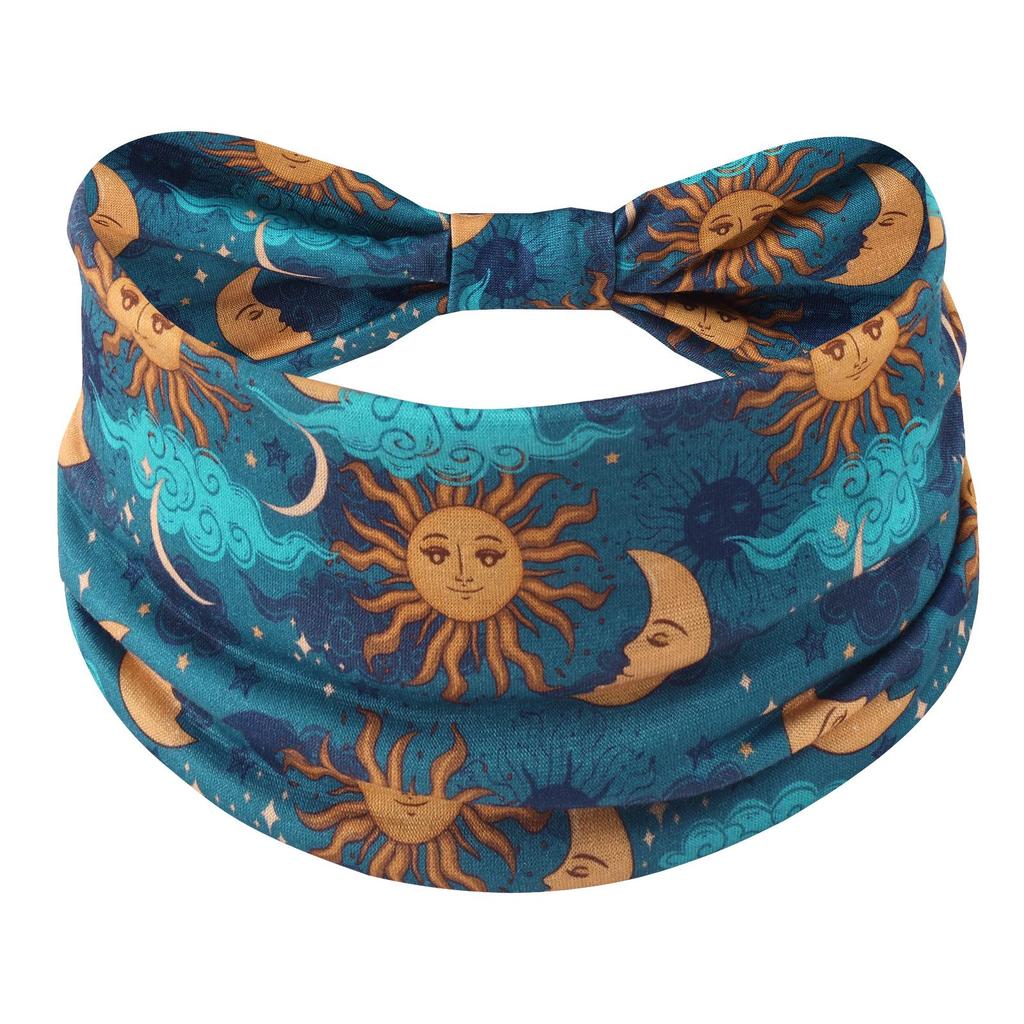 Cross-Border Women's Cotton Yoga Headband - Elastic, Sweat-Absorbing, Fashionable