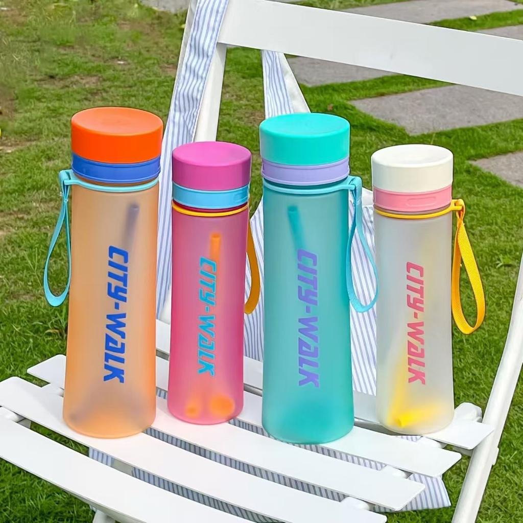 Water bottle Yichang water cup male and female students cup plastic cup easy cup simple and portable summer sports plastic kettle outdoor