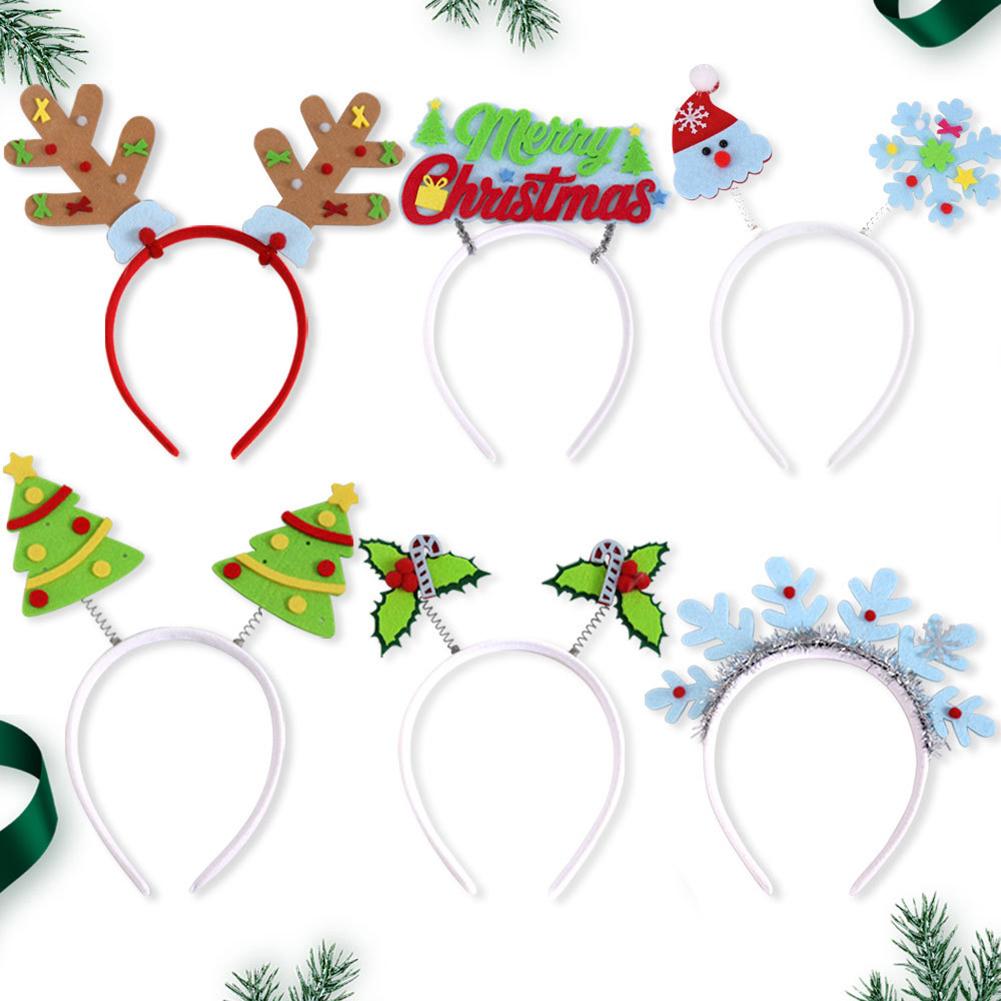 

6Pcs Christmas Headband Christmas Headband Fluorescent Luminous Christmas Hairband Party Decoration Party Supplies
