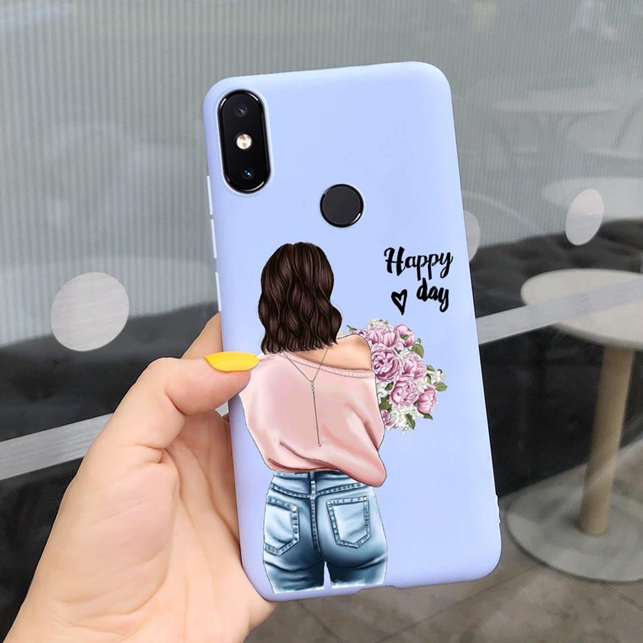 For Xiaomi Mi 8 SE Case Fashion Girl Flower Candy Color Soft Silicone Cover For Xiaomi Mi 8 Lite Phone Cases Mi8 Mi 8 SE Bumper