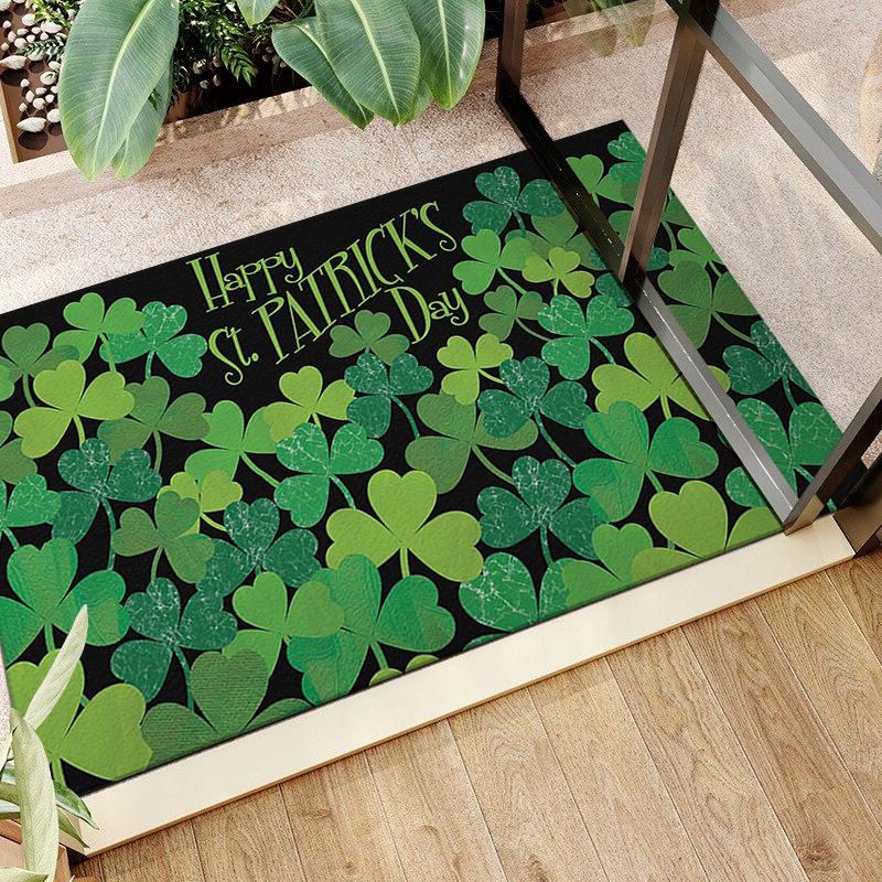 St. Patrick'S Day Floor Mat Household Bathroom Absorbent Mat Door Mat Non-Slip Foot Mat