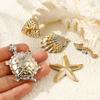 1 Piece 304 Stainless Steel Ocean Jewelry Charms Turtle Starfish 18K Gold Plated & Silver Plated Two Tone Pendants DIY Necklace