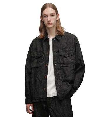 Schott NYC DENIM UTILITY JACKET, Herren, Größe S, Schwarz (782-4152003)