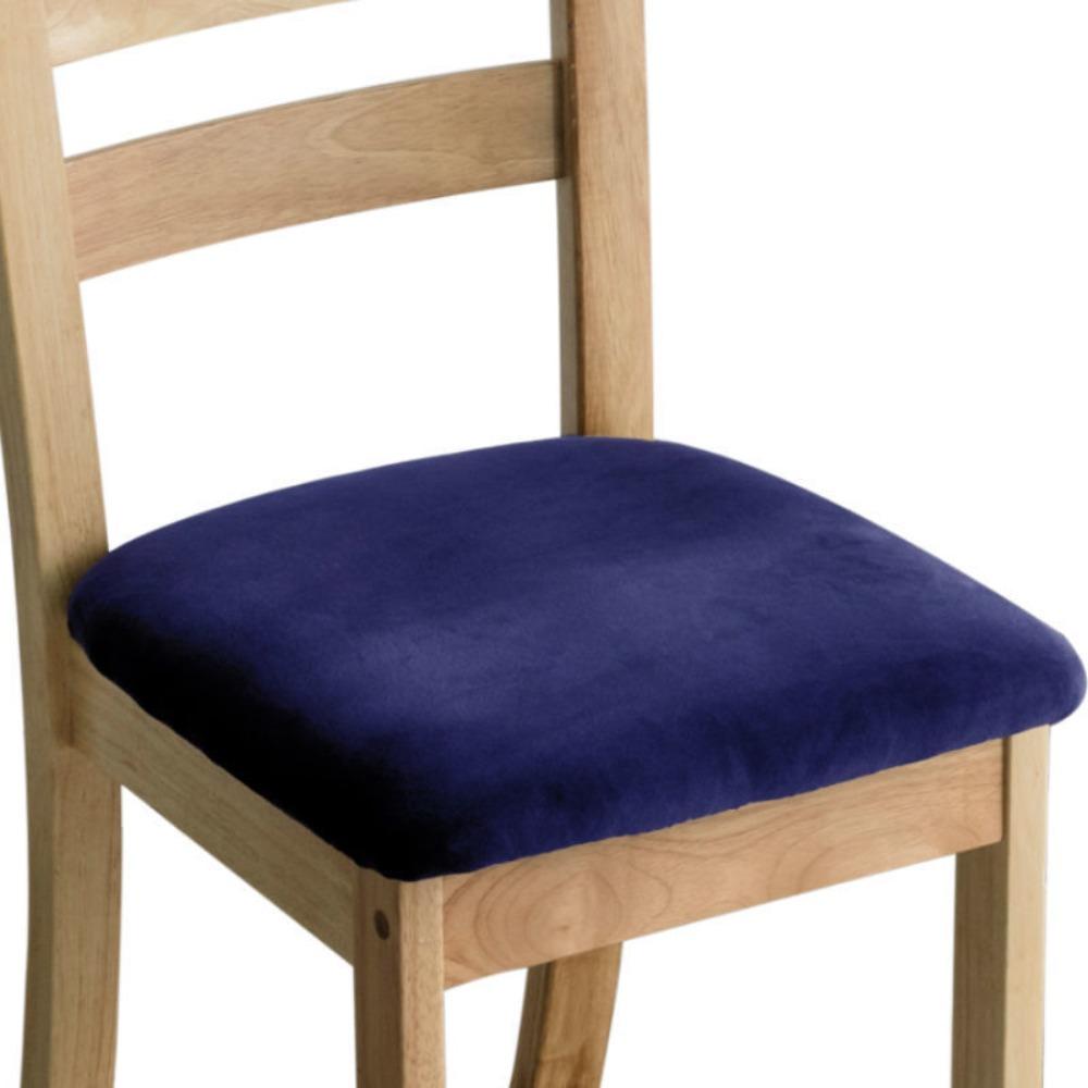 

Polyester Dining Room Chair Covers Removable Washable Cushion Covers Wear-resistant Dust-proof Dining Chair Covers Restaurant синий