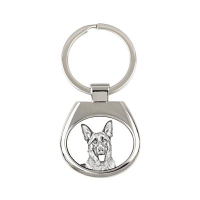 German Shepherd Dog, Alsatian Wolf Dog - Keychain with a Dog, Keychain with a Print, Personalized Pendant from the Brand