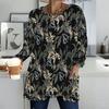 Plus Size Women Crew Neck Long Sleeve Tunic Soft Oversized Tops For Home Life And Casual Walking