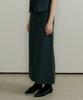 The Penny Wool Herringbone Long Skirt - Charcoal
