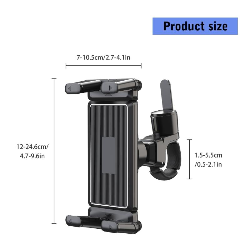 Tablet Mount Support For Indoor Cycling, Elliptical Machines, Gym Equipment, Fit Smartphones And Electic Readers Secure