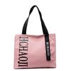 Letter Print Canvas Shoulder Bag Women's Travel Large Capacity Tote Bag Student Class Commuter Bag