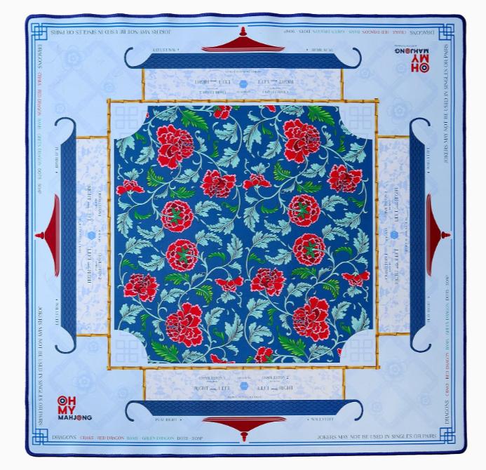 Print Mahjong Mat, Anti-Slip Neoprene Mahjong Table Cover, Stylish Mahjong Game Mat for American Mahjong