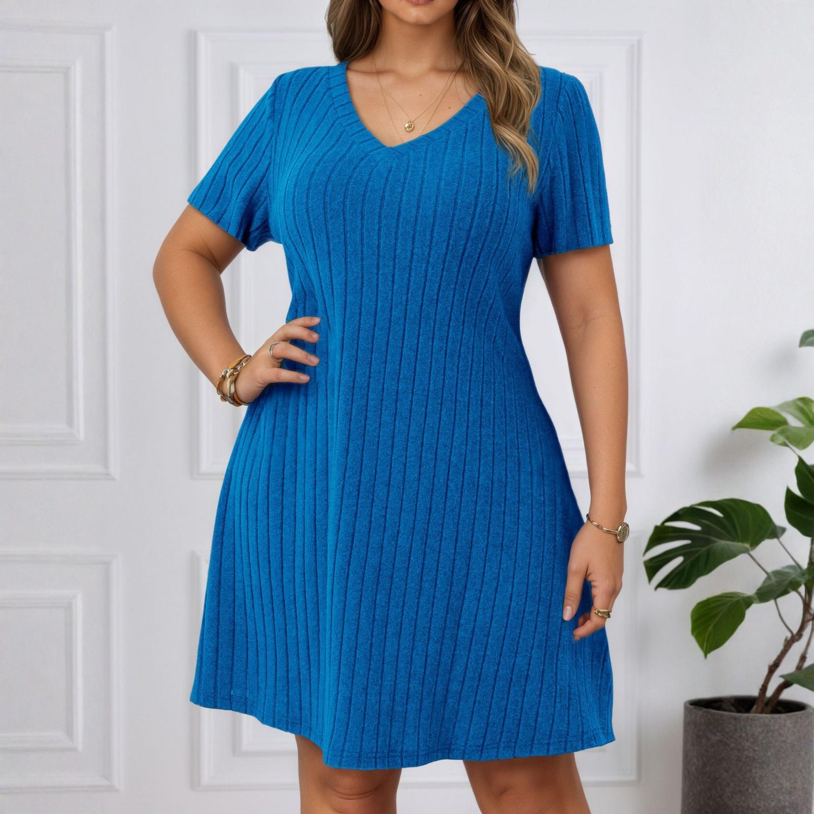 

Women s Dress Casual Flowy Dresses V-neck Vocation Boho Beach Sundress XXXXL