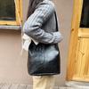 Large capacity lace bow new texture simple casual commuting underarm portable shoulder bag tote bag