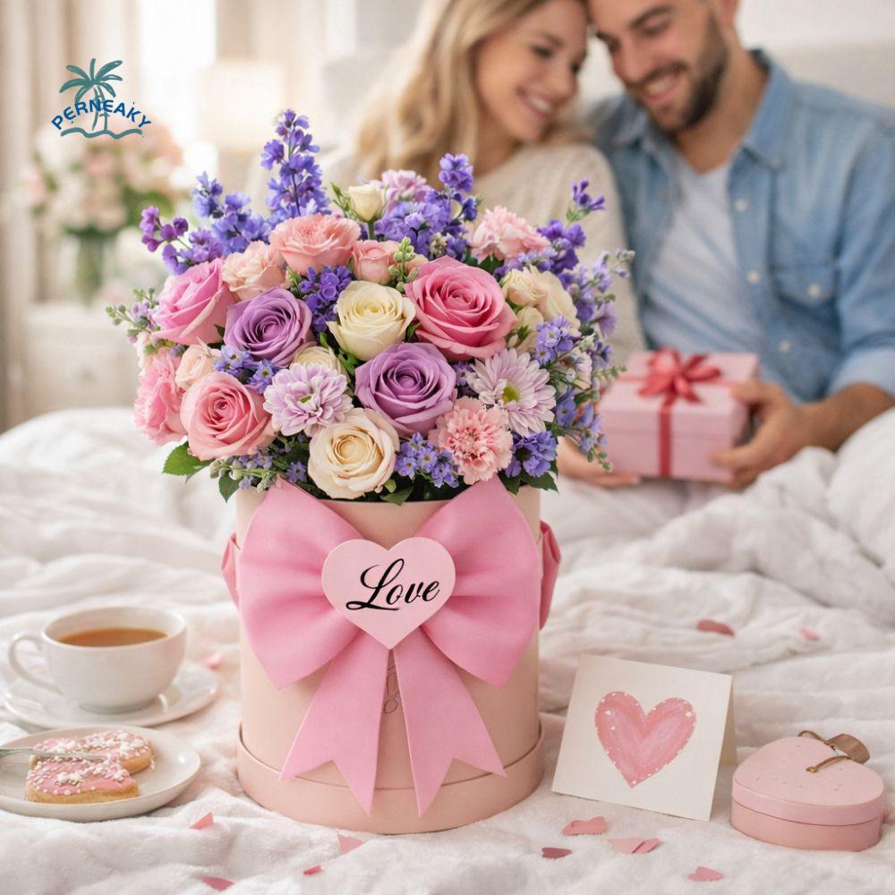5 Pieces Romantic LOVE Bow Decoration Handmade Solid Color Bow Flower Packaging EVA Big Bow Hugging Bucket Gift Giving