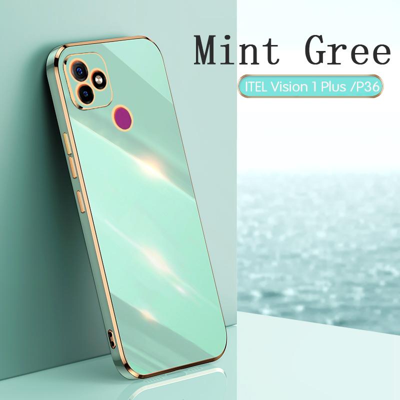 Para ITEL Vision 1 2Plus Case Protetor Galvanoplastia À Prova de Choque ITEL Vision 1 2 3 2S 5 S663LC Case Capa Silicone TPU Macio